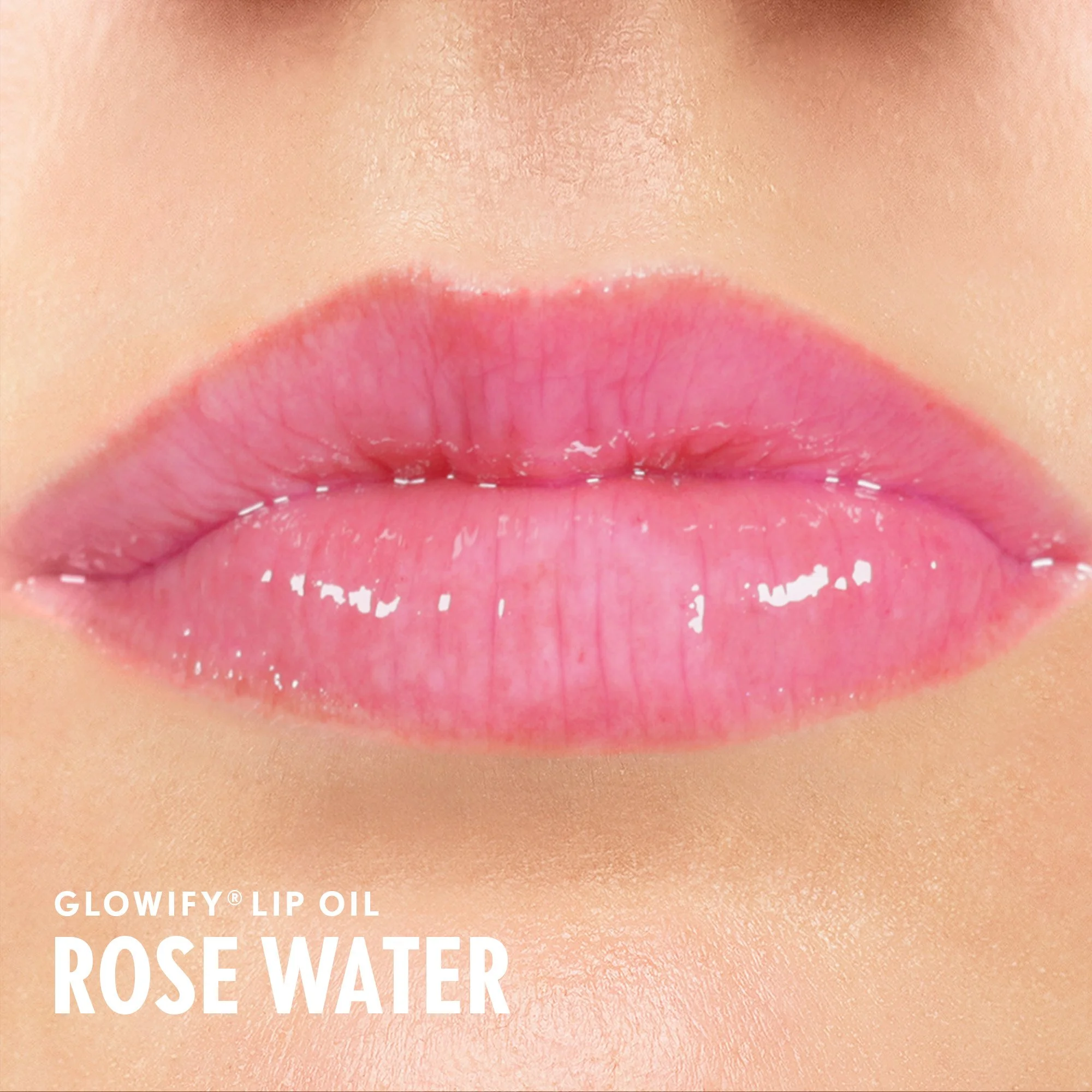 Rose Water Glowify Lip Oil: Sheer Rose-Pink Tint with Silky